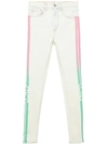 MARCELO BURLON COUNTY OF MILAN SKINNY JEANS WITH SIDE STRIPES