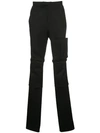 RAF SIMONS RAF SIMONS ASYMMETRIC STRAIGHT LEG TROUSERS - BLACK