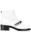 GIVENCHY GIVENCHY CHAIN ANKLE BOOTS - WHITE