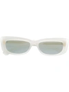 Christian Roth Dreesen Rectangular Sunglasses In White