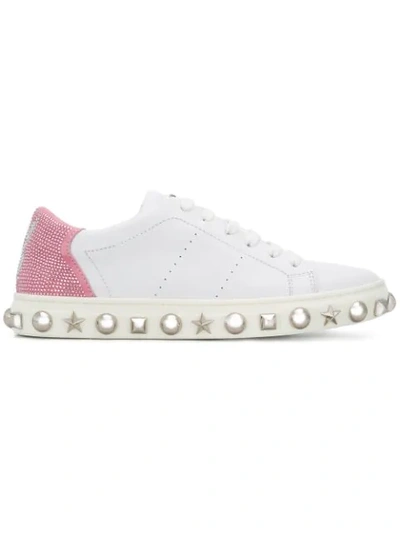 Philipp Plein Lo-top Trainers Playboy-in Stock-fuxia In White