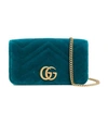 GUCCI GG Marmont Chevron Clutch