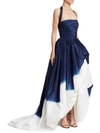 OSCAR DE LA RENTA Silk Halterneck Dip-Dyed Ball Gown