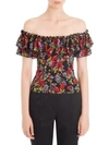 DOLCE & GABBANA Off-The-Shoulder Silk Charmeuse Top
