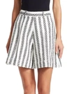 OSCAR DE LA RENTA Matching Stripe Skirt Shorts