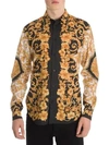 VERSACE Baroque Hibiscus Silk Shirt