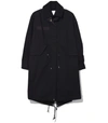 SACAI Cotton Nylon Oxford Coat in Black