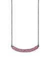 JARDIN Embellished Curved Bar Pendant Necklace,0400099869896