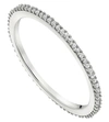 Monica Vinader Skinny Sterling Silver And Diamond Eternity Ring