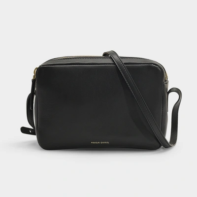 Mansur Gavriel Double Zip Crossbody Bag In Black