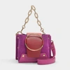 Yuzefi Beige Buckle Style Mini Delila Leather Shoulder Bag In Pink
