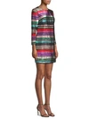 TRINA TURK Striped Metallic Dress