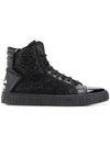 PHILIPP PLEIN PHILIPP PLEIN 镶嵌高帮板鞋 - 黑色