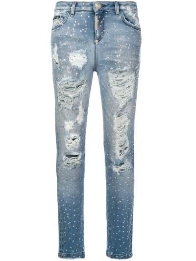 Philipp Plein Distressed Skinny Jeans - 蓝色 In Blue
