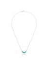 ANDREA FOHRMAN 14K YELLOW GOLD SMALL TURQUOISE ASTRID DIAMOND NECKLACE