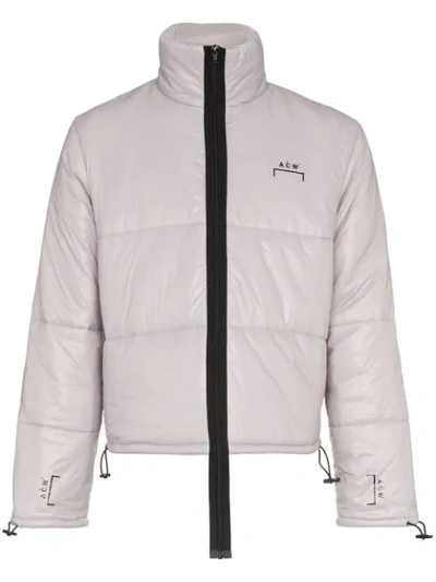 A-cold-wall* Logo Quilted Puffer Jacket In Grey