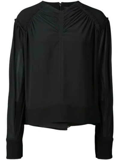 Proenza Schouler Wrap-style Blouse In Black