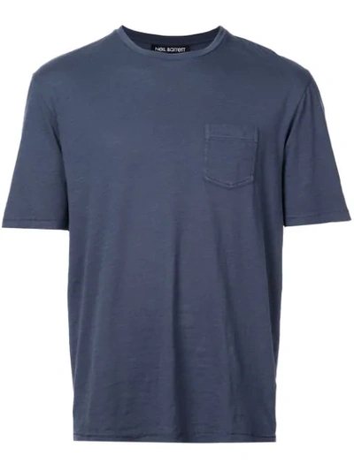 Neil Barrett Chest Pocket T-shirt In Blue