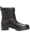 EMPORIO ARMANI QUILTED ANKLE BOOTS
