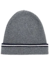 BALLY STRIPE BEANIE HAT