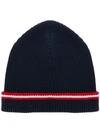 BALLY STRIPE BEANIE HAT