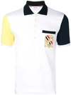 THOM BROWNE COTTON JERSEY POCKET POLO