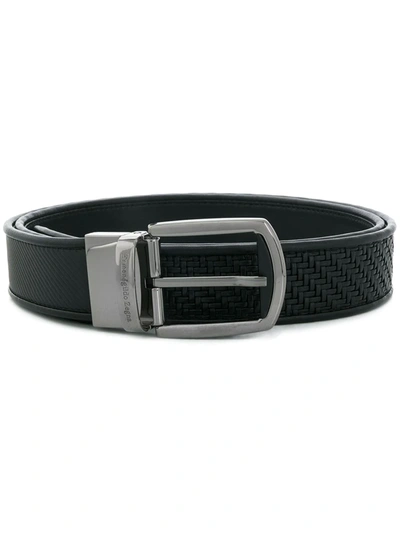 Ermenegildo Zegna Pelletessuta™ Textured Belt In Black