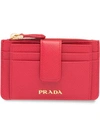 PRADA LOGO-PLAQUE CARD HOLDER