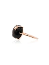 ANDREA FOHRMAN 18K ROSE GOLD AND BLACK MOON STONE MINI QUARTZ DIAMOND RING