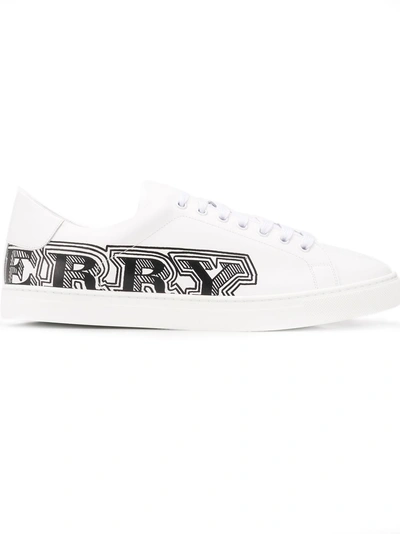 Burberry Men's Shoes Leather Trainers Sneakers Albert In White
