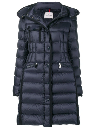 Moncler Loose Padded Coat In Blue