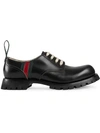 GUCCI Leather lace-up with Web