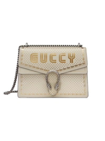 Gucci Dionysus Moon & Stars Leather Shoulder Bag - White