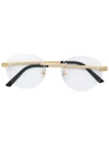 CARTIER RIMLESS ROUND SHAPED GLASSES