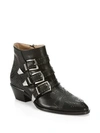 Chloé Susanna Studded Leather Ankle Boots In Black