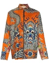 BY WALID BY WALID 18TH CENTURY QING EMBROIDERED SILK JACKET - ORANGE