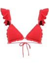 Clube Bossa Laven Bikini Top In Red