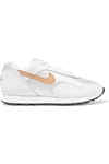 NIKE OUTBURST LEATHER AND MESH SNEAKERS