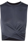 NIKE CROPPED TWISTED RIBBED DRI-FIT TANK