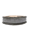 BALMAIN BALMAIN HIGH WAIST CHAIN BELT IN BLACK & SILVER,BLMF-WA1