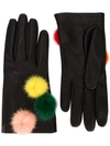 FENDI GLOVES WITH POMPOMS