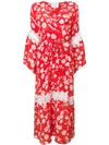 ATHENA PROCOPIOU ATHENA PROCOPIOU FARAH FLORAL KIMONO DRESS - RED