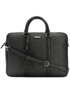 ERMENEGILDO ZEGNA ERMENEGILDO ZEGNA PELLE TESSUTA LAPTOP BAG - BLACK