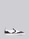 THOM BROWNE THOM BROWNE LEATHER SLIP-ON WINGTIP TRAINER,MFL027A0019813253344