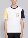 THOM BROWNE THOM BROWNE COTTON JERSEY RINGER TEE,MJS083F0145413253221