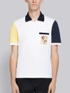 THOM BROWNE THOM BROWNE COTTON JERSEY POCKET POLO,MJP069F0145413253219