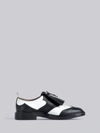 THOM BROWNE THOM BROWNE 卵石纹皮流苏饰布洛克鞋,MFD121A0019813253342