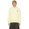 Comme Des Garçons Play Yellow Heart Patch Hoodie In White