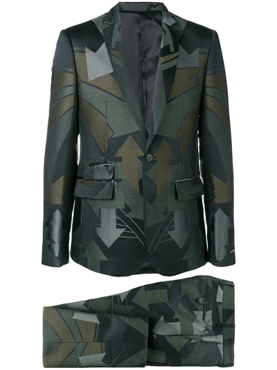Les Hommes Printed Two Piece Suit - 绿色 In Green