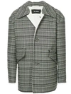 RAF SIMONS CHECK PRINT OVERSIZED BLAZER